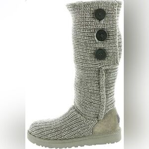UGG Classic Cardy Gray Knit Winter Boots